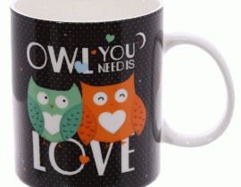 KUBEK PORCELANOWY SOWA - OWL YOU NEED IS LOVE